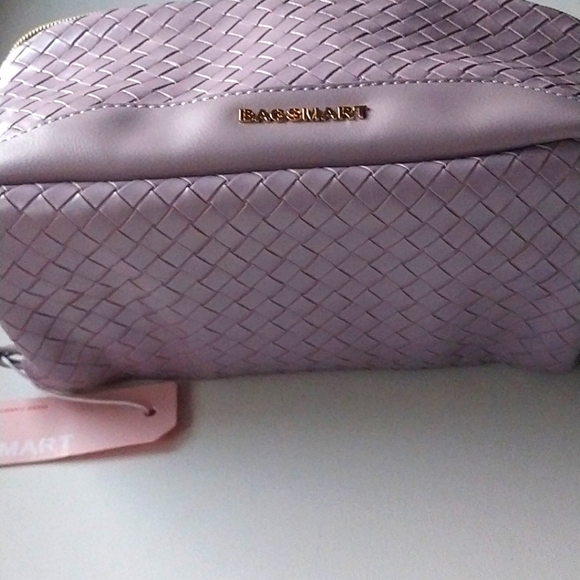 BAGSMART BAG Organizer PLeather Cosmetic Jewelry Divider Tote Purple - Picture 2 of 5